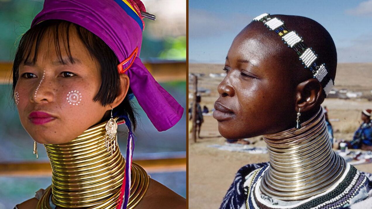 prodloužení krku u žen afrického kmene